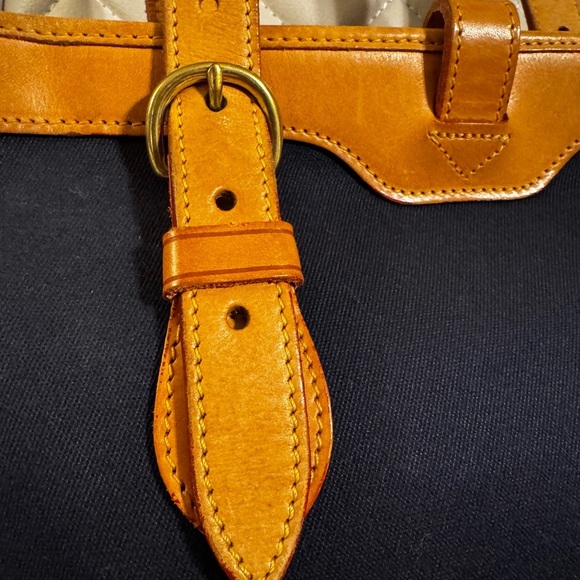 Dooney & Bourke Blue and Tan Structured Tote - Picture 4 of 6